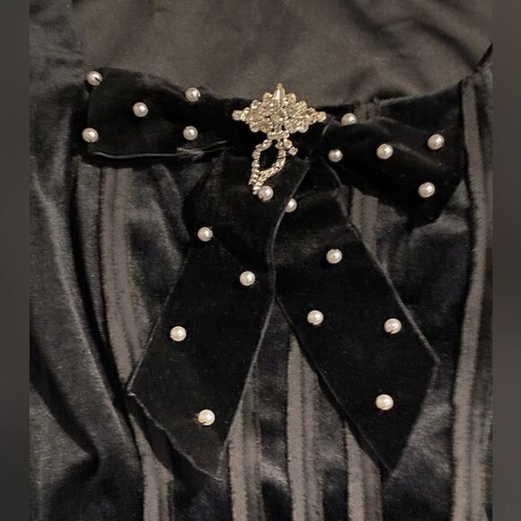 LoveShackFancy Embellished Velvet Corset Minidress size 2 - Picture 11 of 14